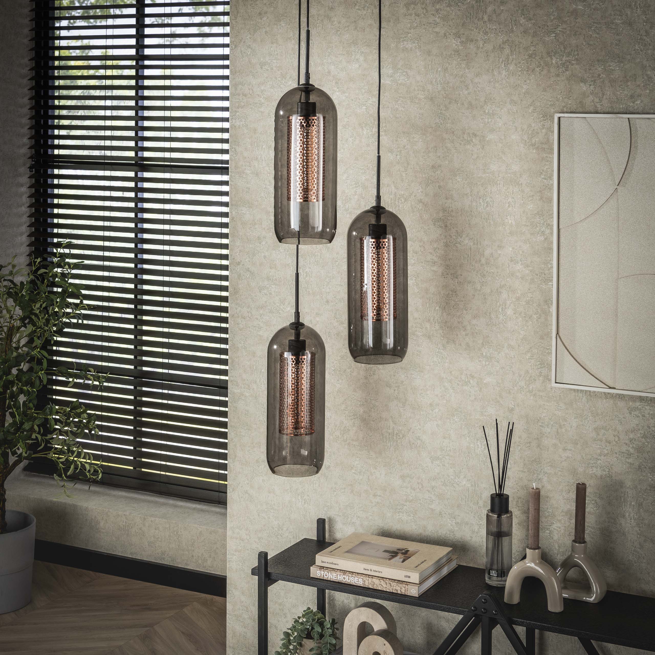 Hanglamp Smoke Mesh 3L