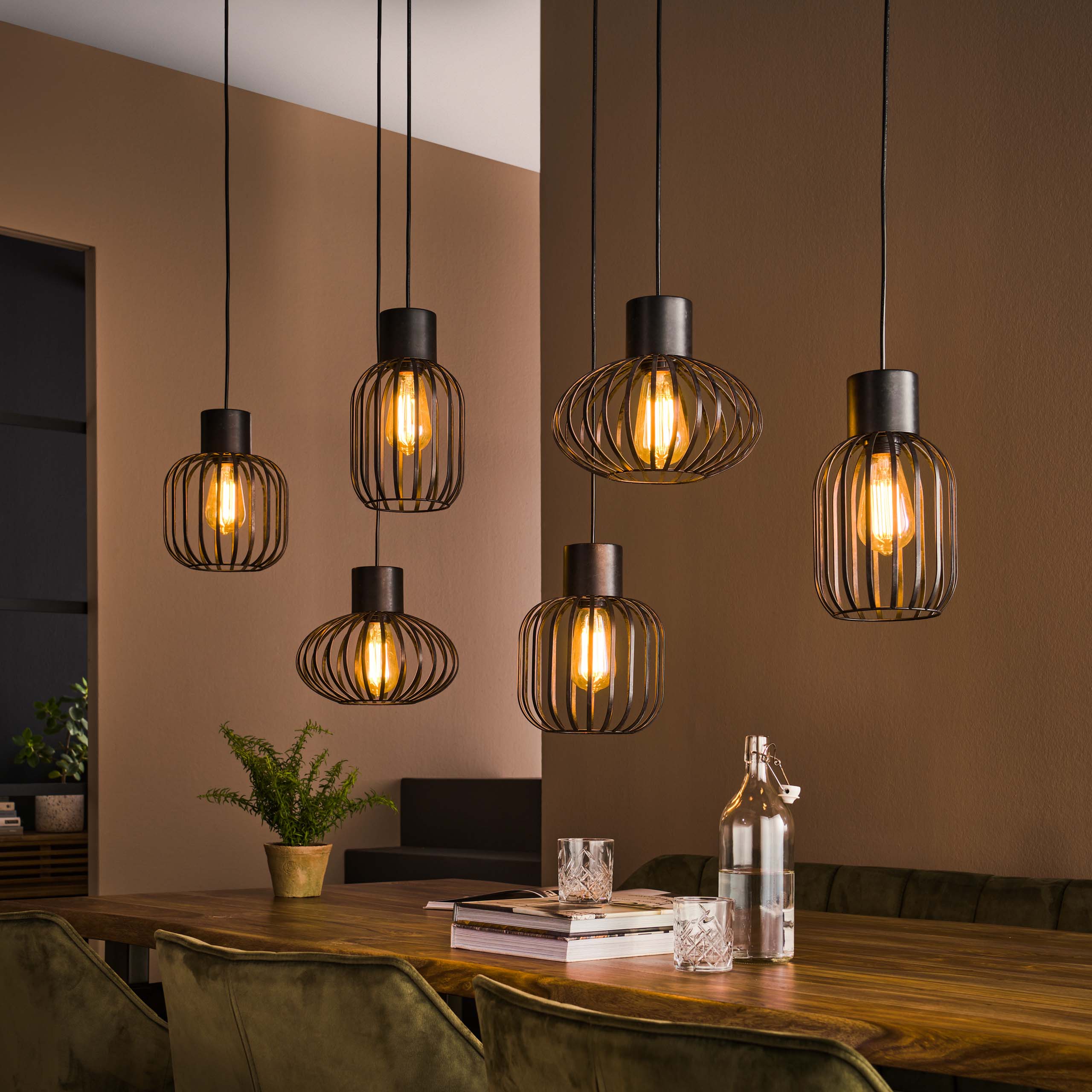 Hanglamp Mix Metal 3+3L