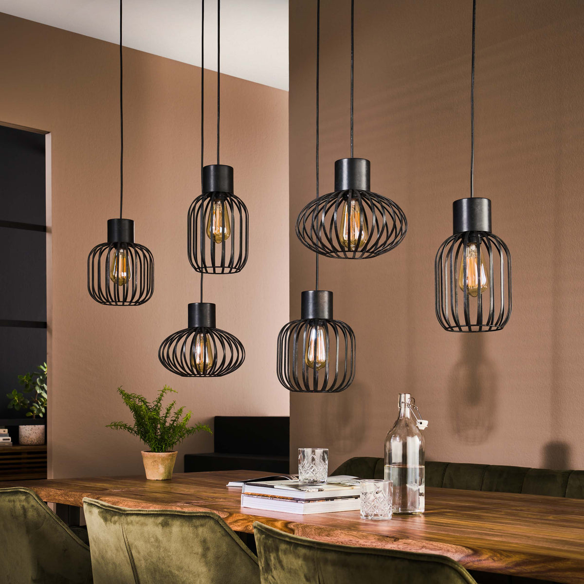 Hanglamp Mix Metal 3+3L