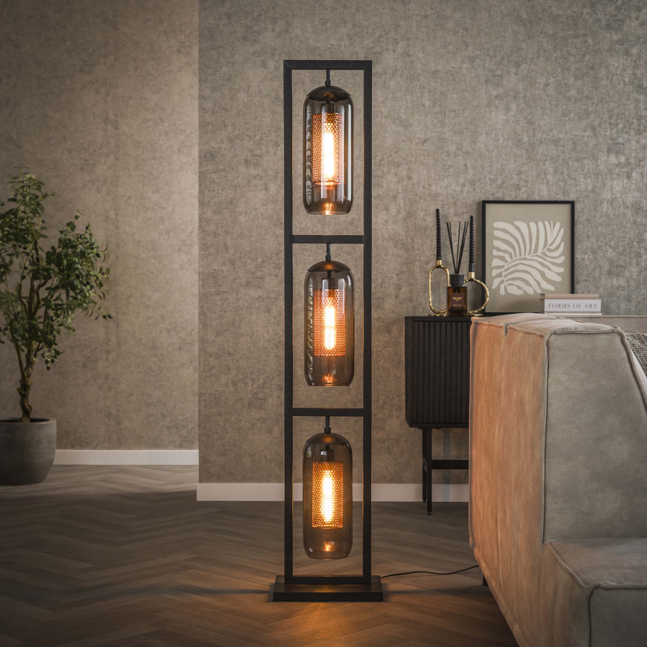 Vloerlamp Smoke Mesh 3L
