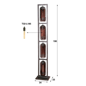 Vloerlamp Smoke Mesh 4L