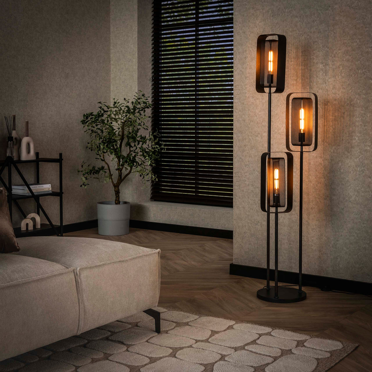 Vloerlamp Mesh Rotate 3L