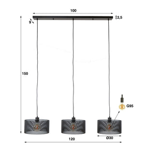 Hanglamp Mesh Round 3L
