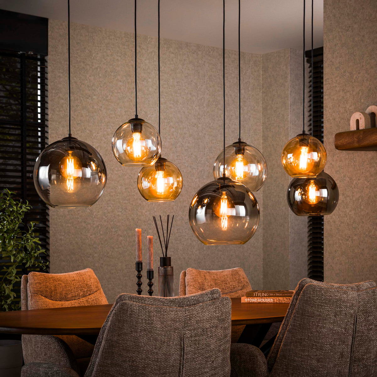 Hanglamp Multi Globe 4+3L
