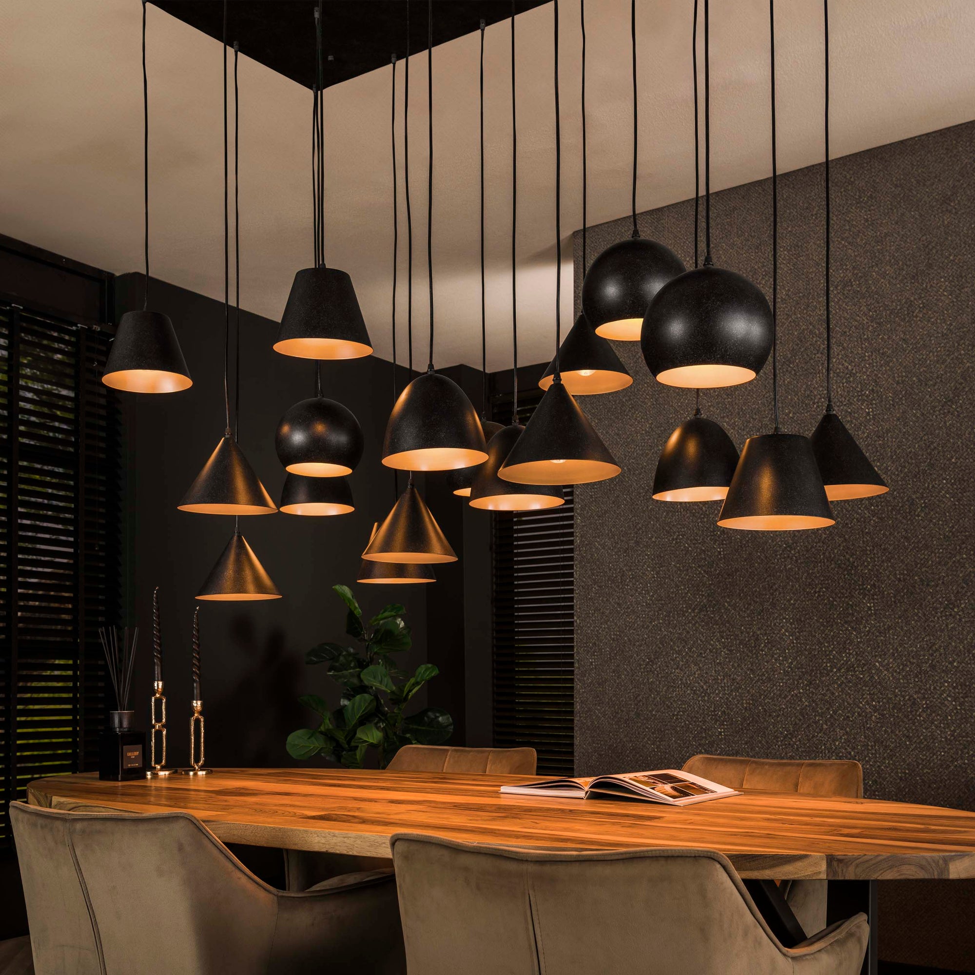 Hanglamp Metal XXL 6+6+6L