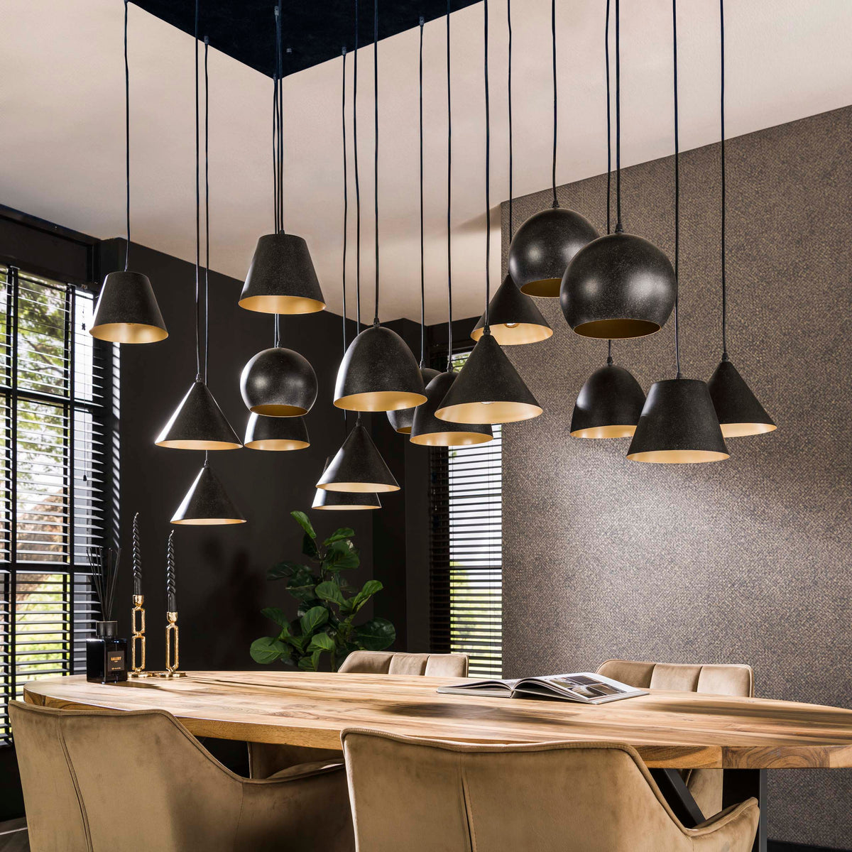 Hanglamp Metal XXL 6+6+6L