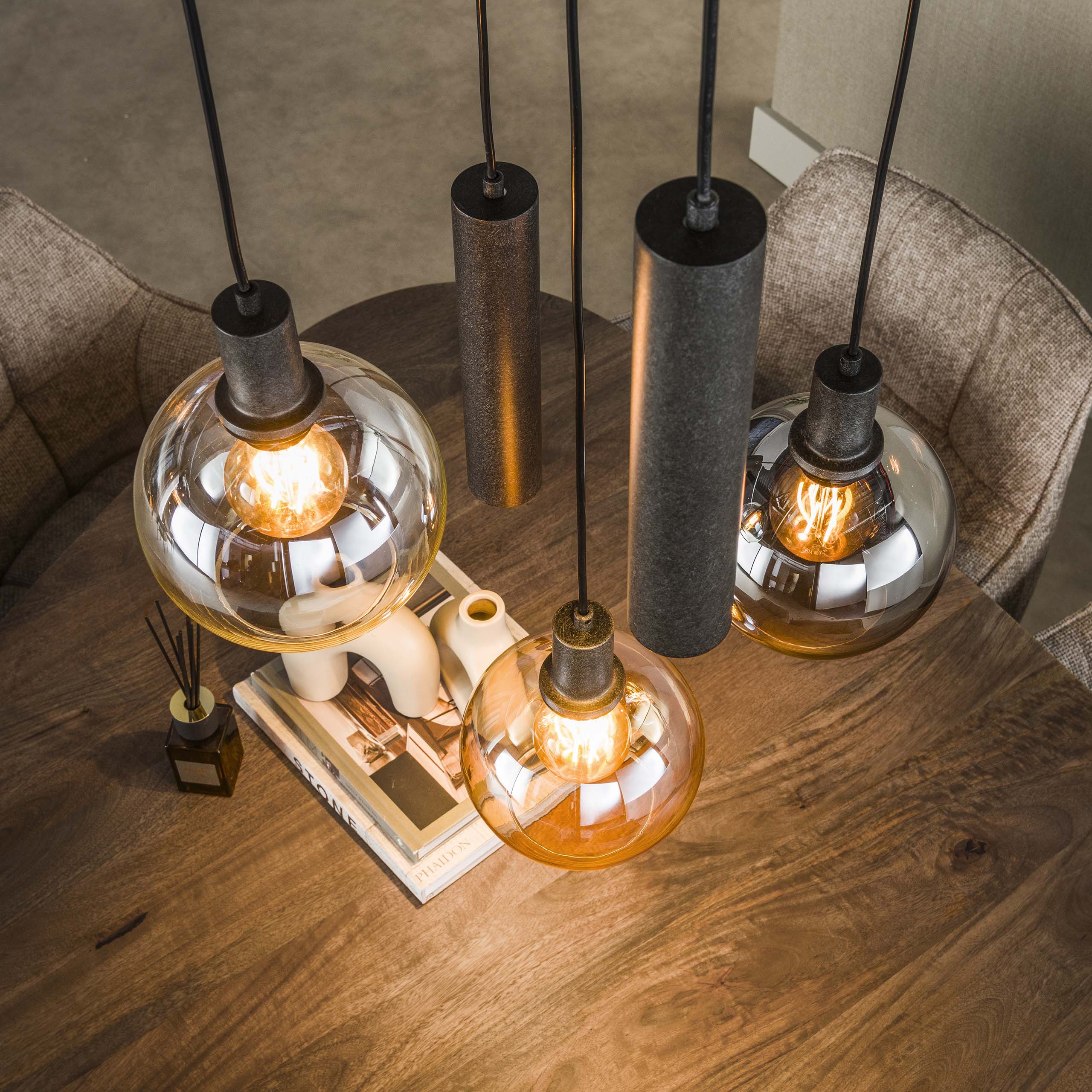 Hanglamp Sfera Tricolore getrapt 5L