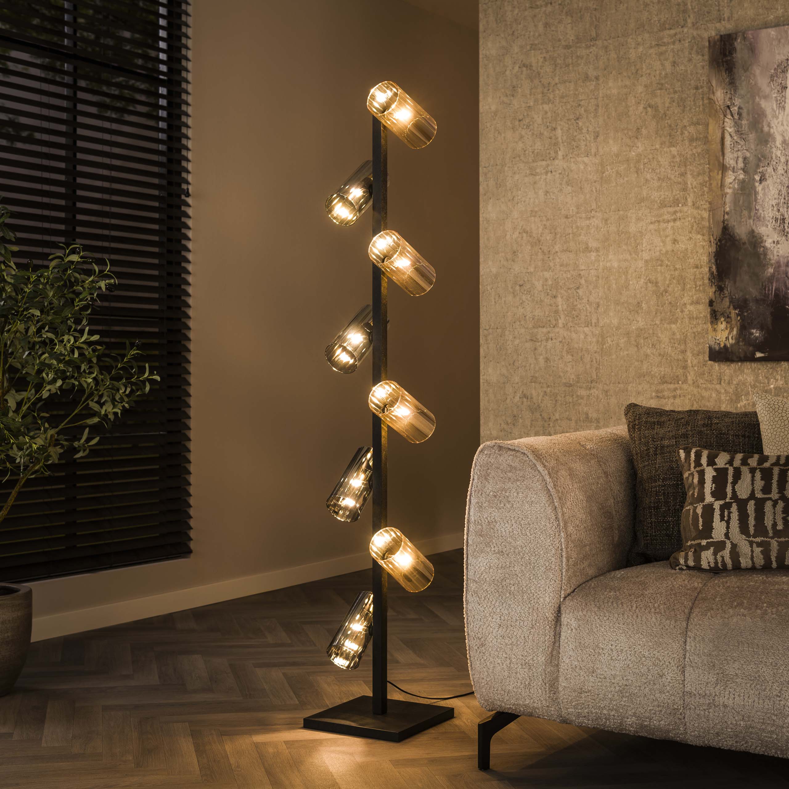 Vloerlamp Cylinder Glass 8L