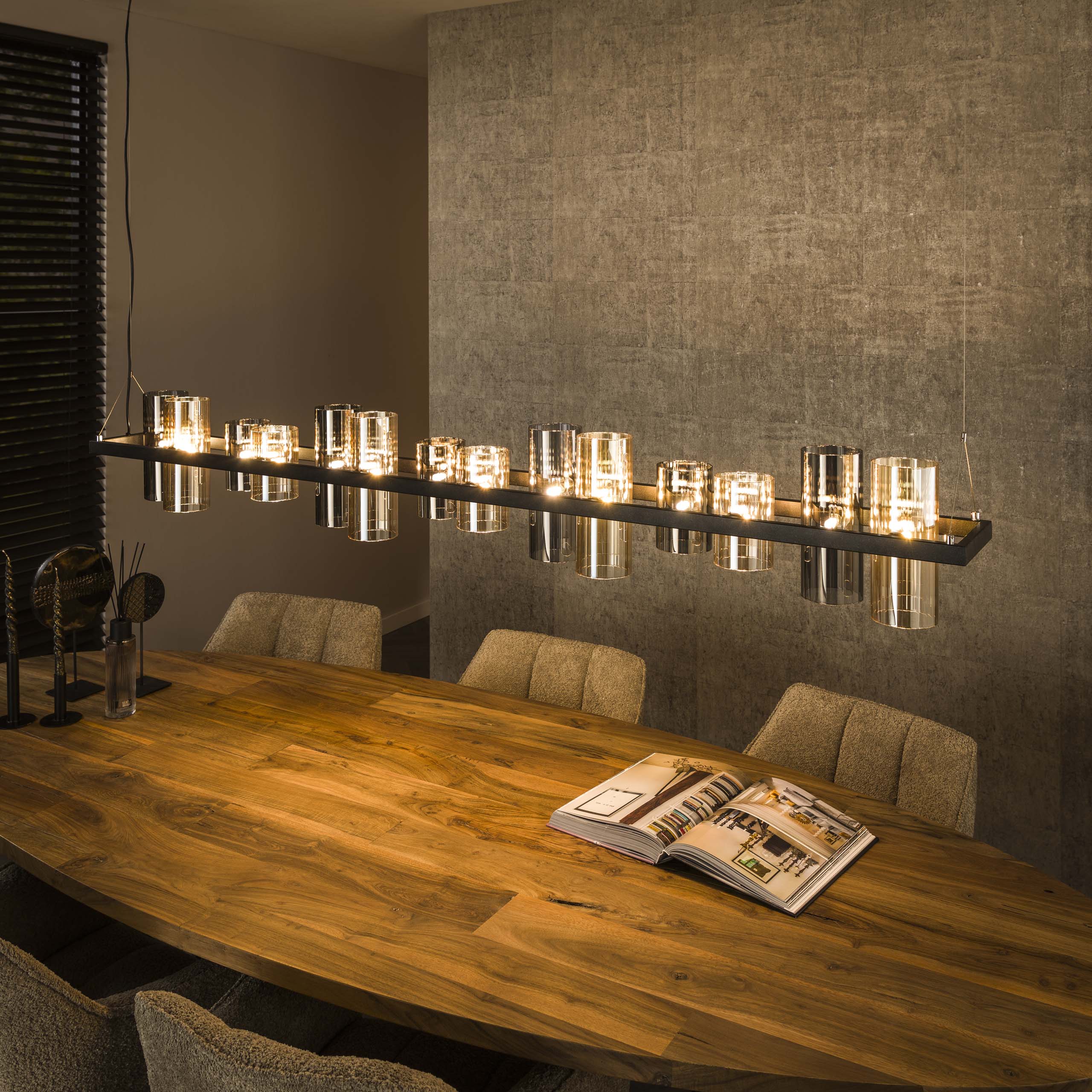Hanglamp Cylinder Glass 14L