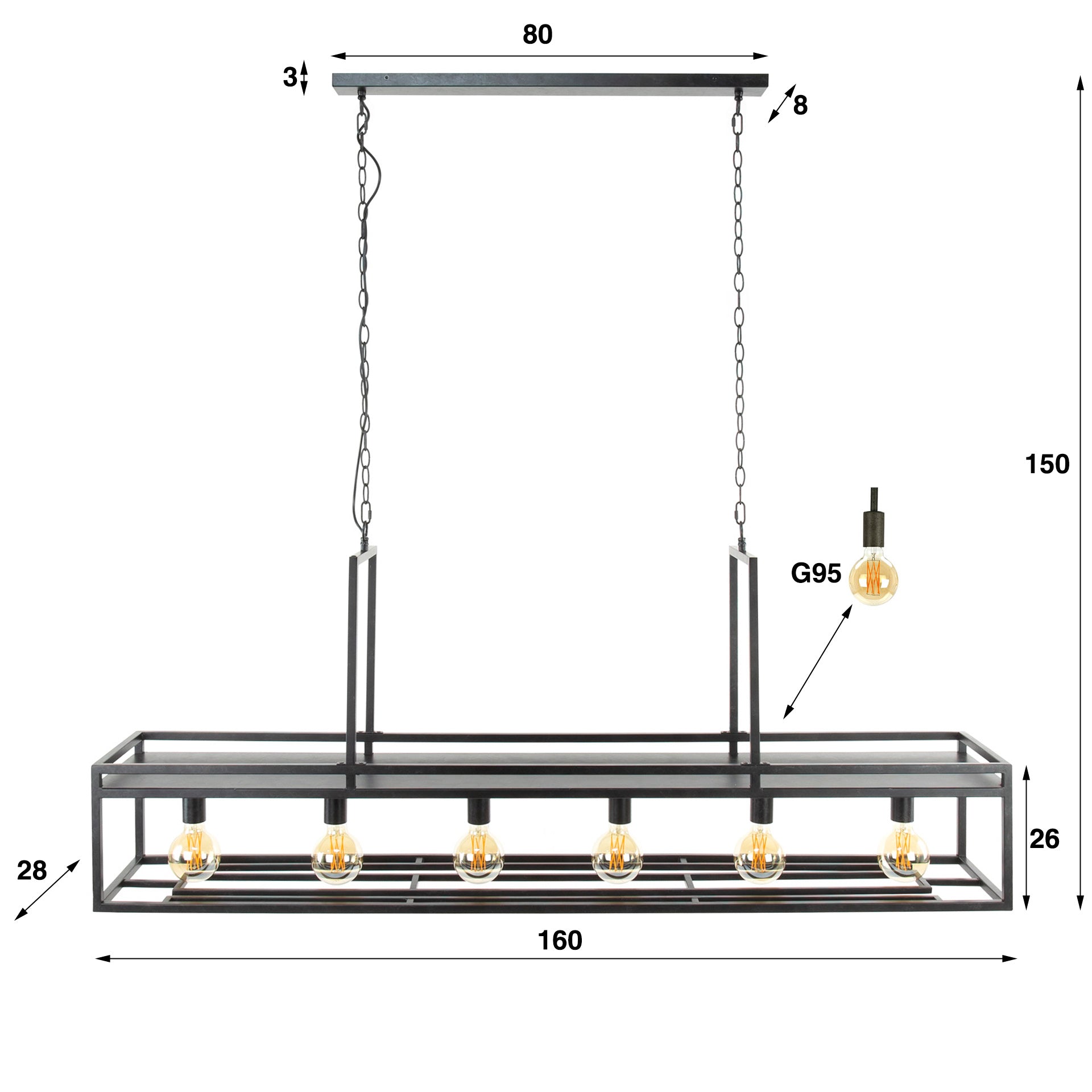 Hanglamp Decorate 6L