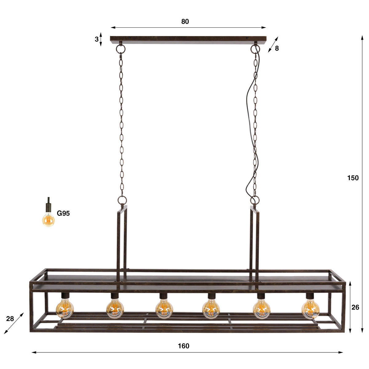 Hanglamp Decorate 6L