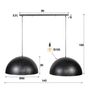 Hanglamp Dome 2L Ø60