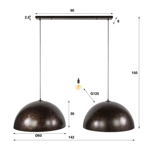 Hanglamp Dome 2L Ø60
