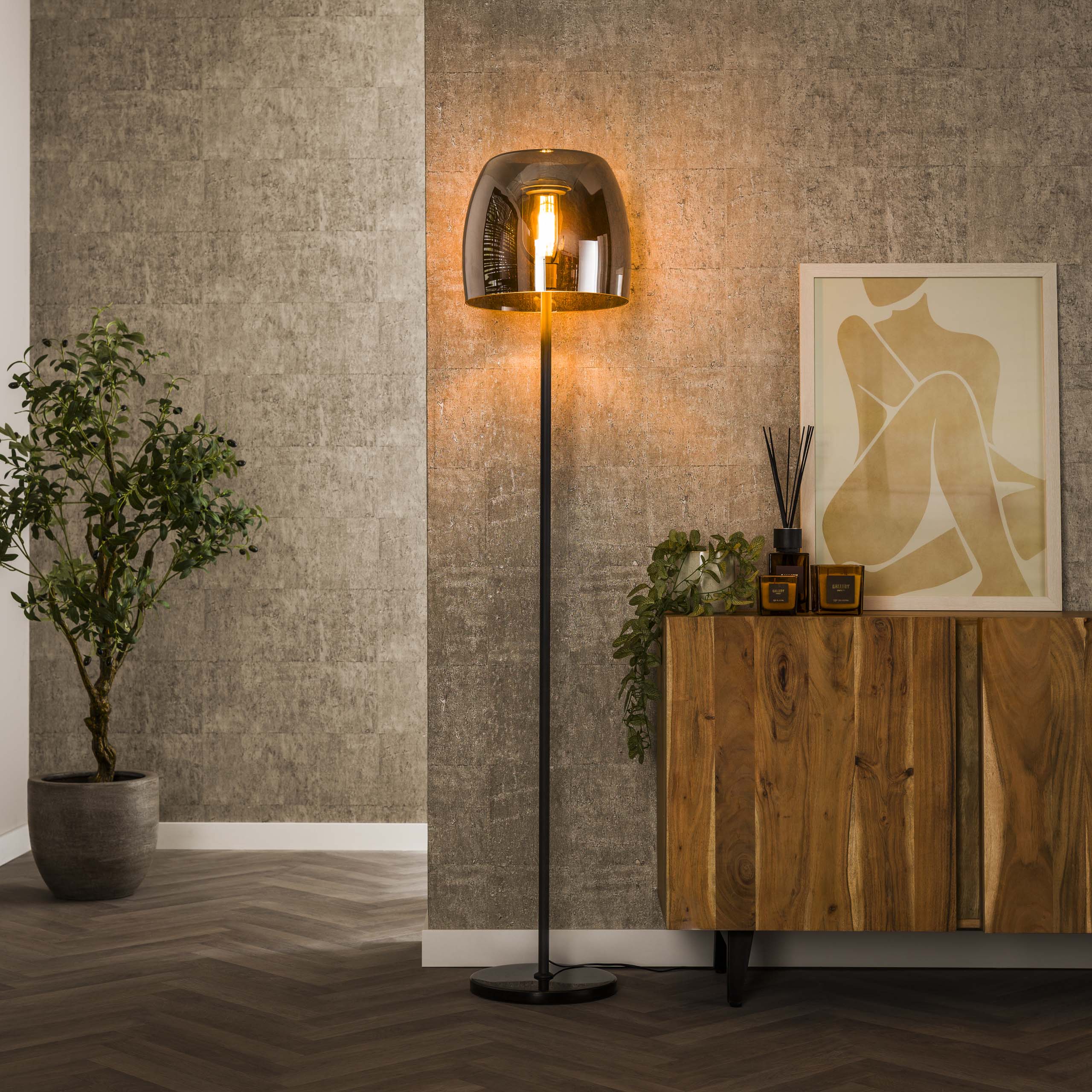 Vloerlamp Drift Glass 1L