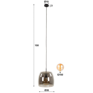 Pendant Lamp Drift Glass 1L