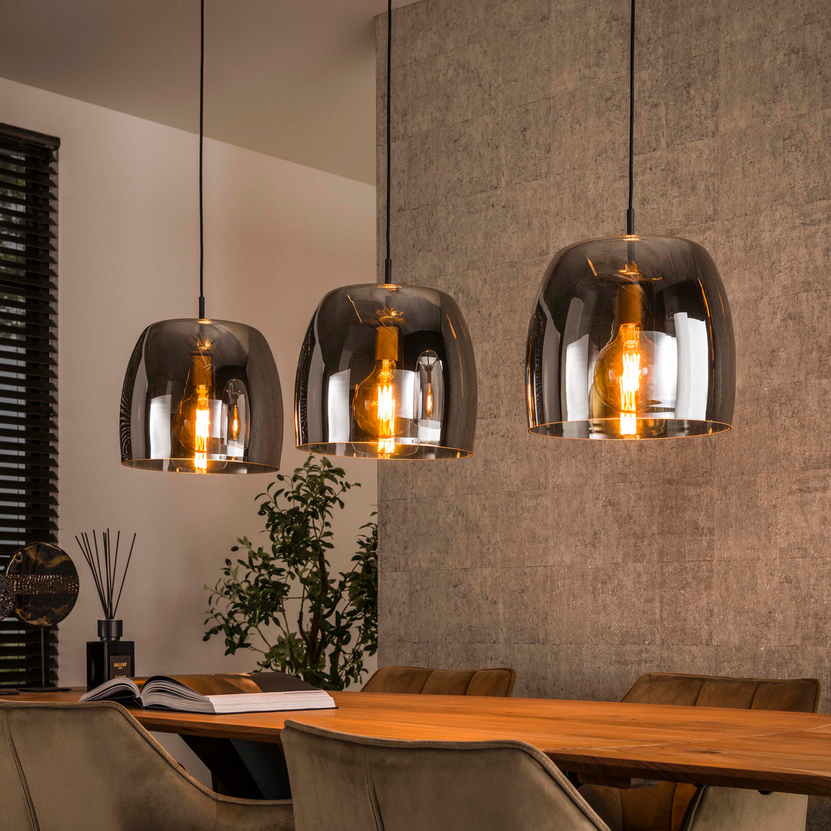 Hanglamp Drift Glass 3L