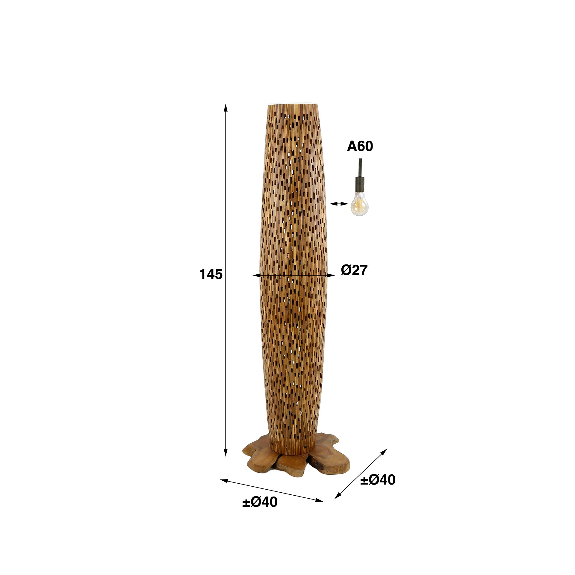 Vloerlamp Bars M 3L