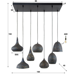 Hanglamp Punch 4+3L