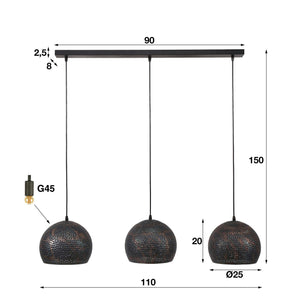Hanglamp Punch Orb 3L