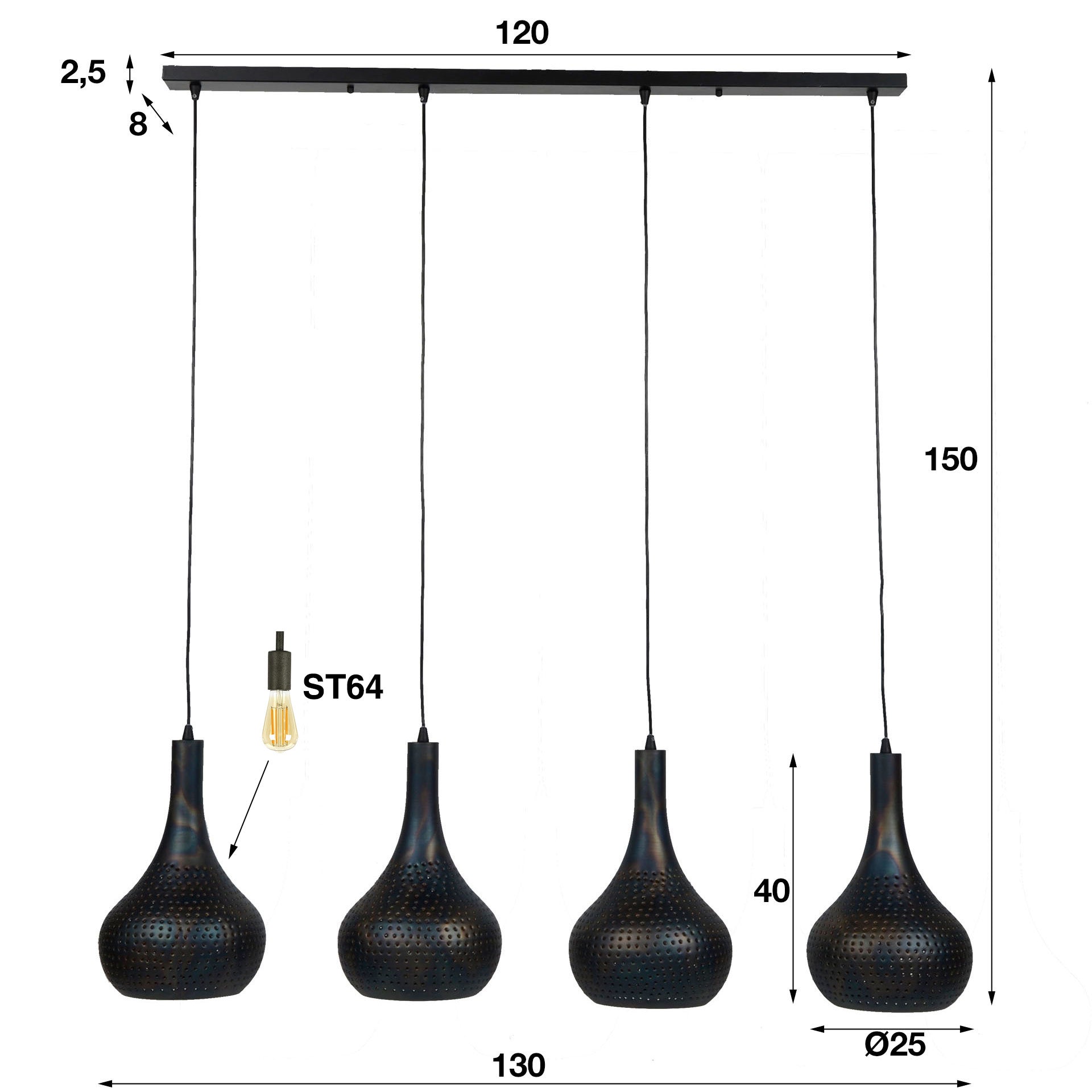 Hanglamp Punch Cone 4L