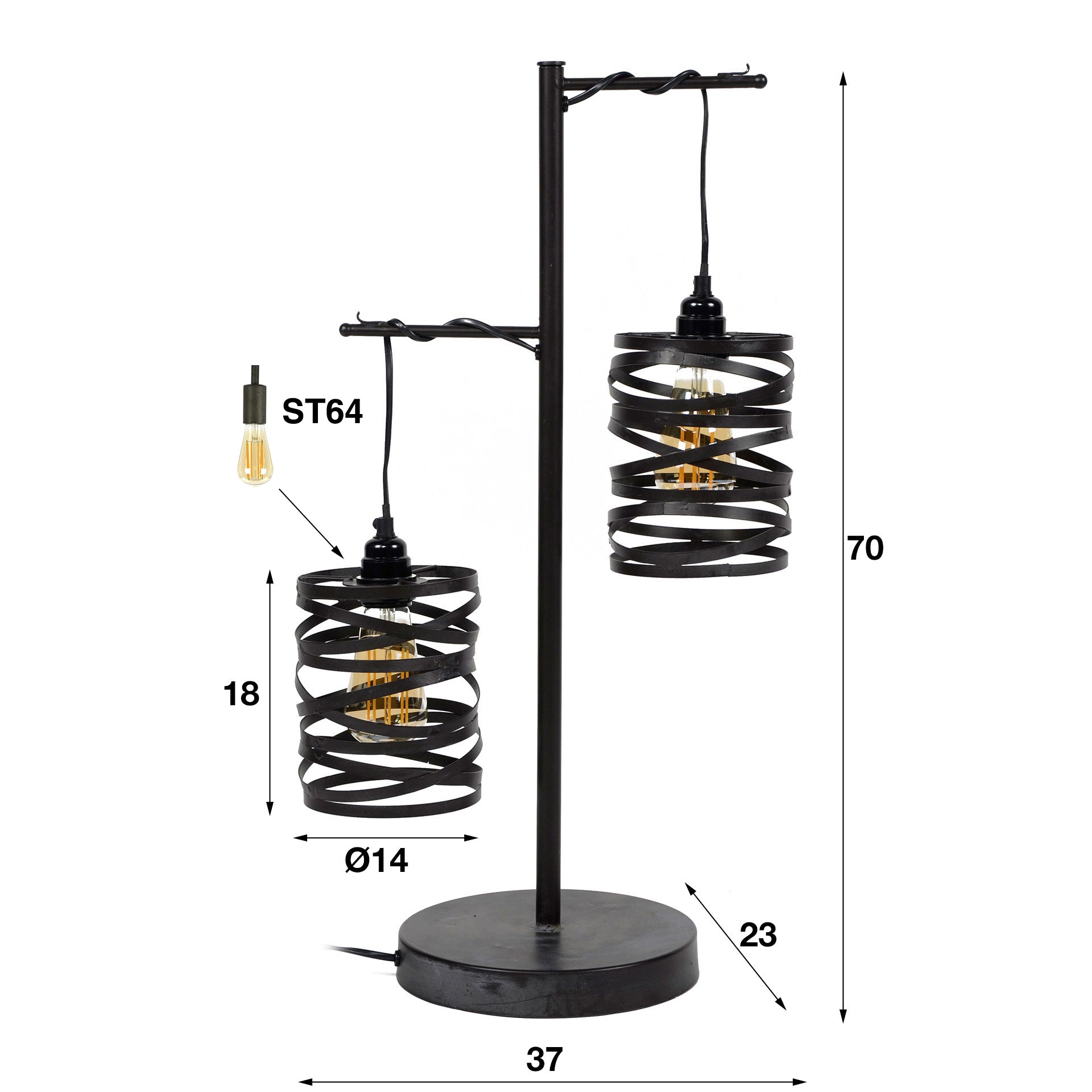 Tafellamp Spindle 2L