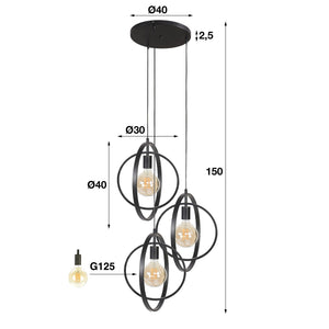 Hanglamp Turn Around getrapt 3L