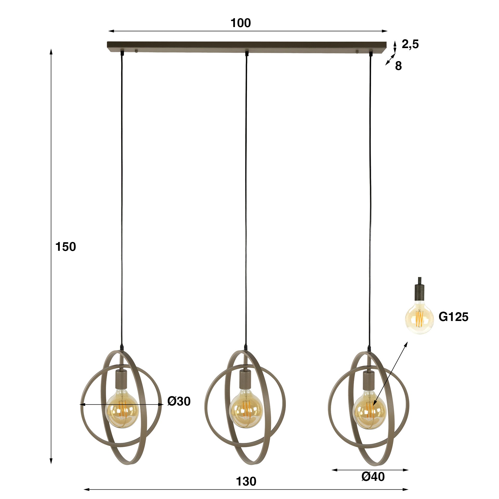Hanglamp Turn Around 3L