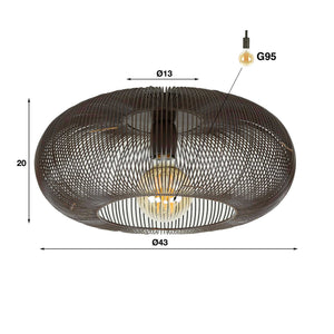Plafondlamp Copper Twist 1L