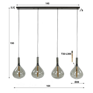 Hanglamp Smoke Drop 4L
