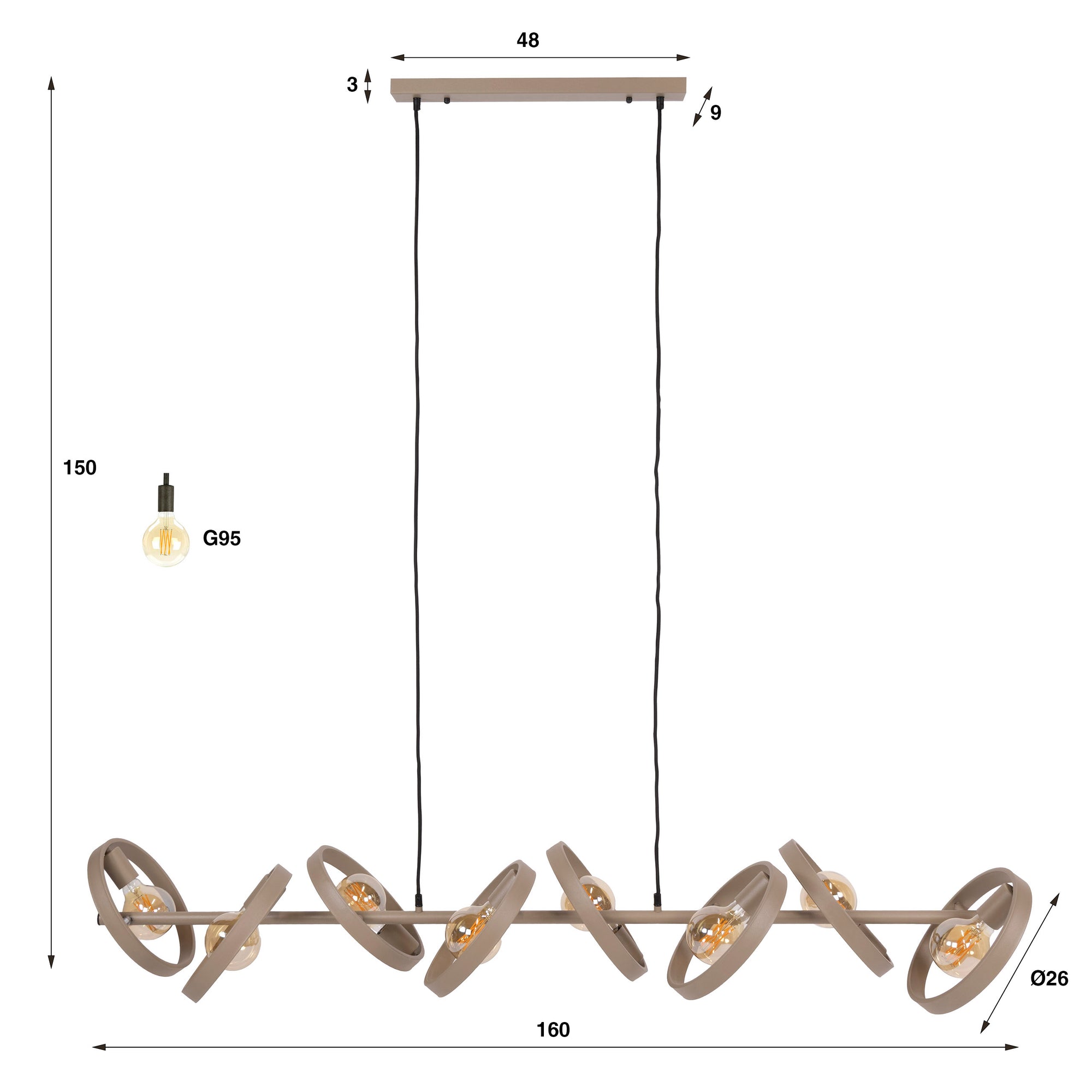 Hanglamp Hover 8L