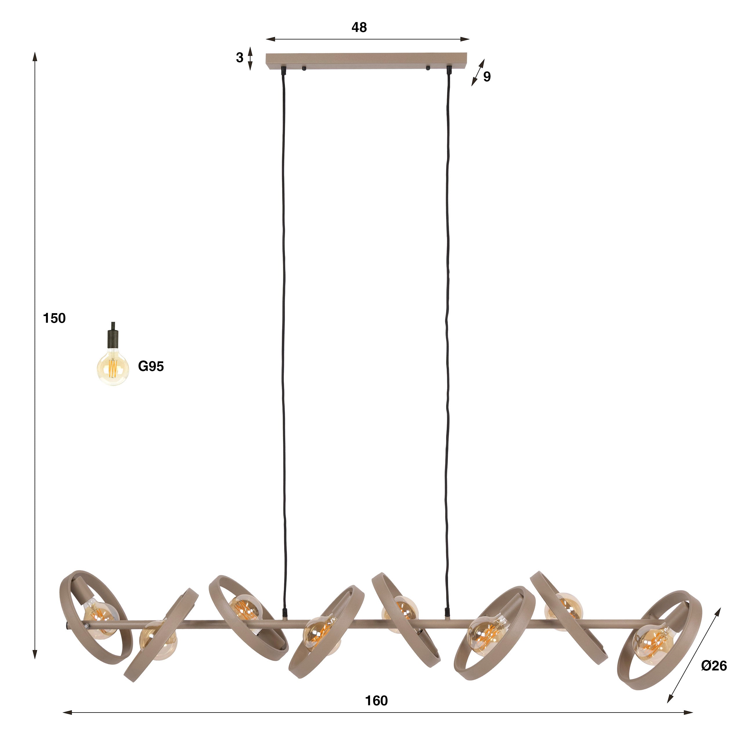 Hanglamp Hover 8L