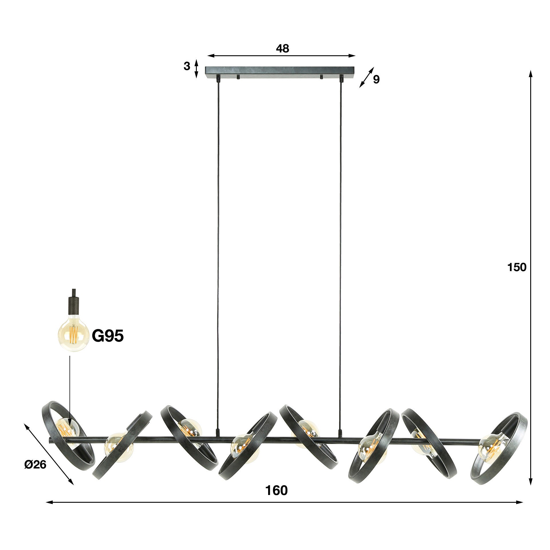 Hanglamp Hover 8L