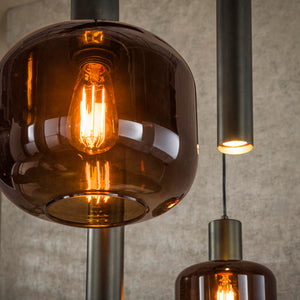 Hanglamp Bronza 4+3L