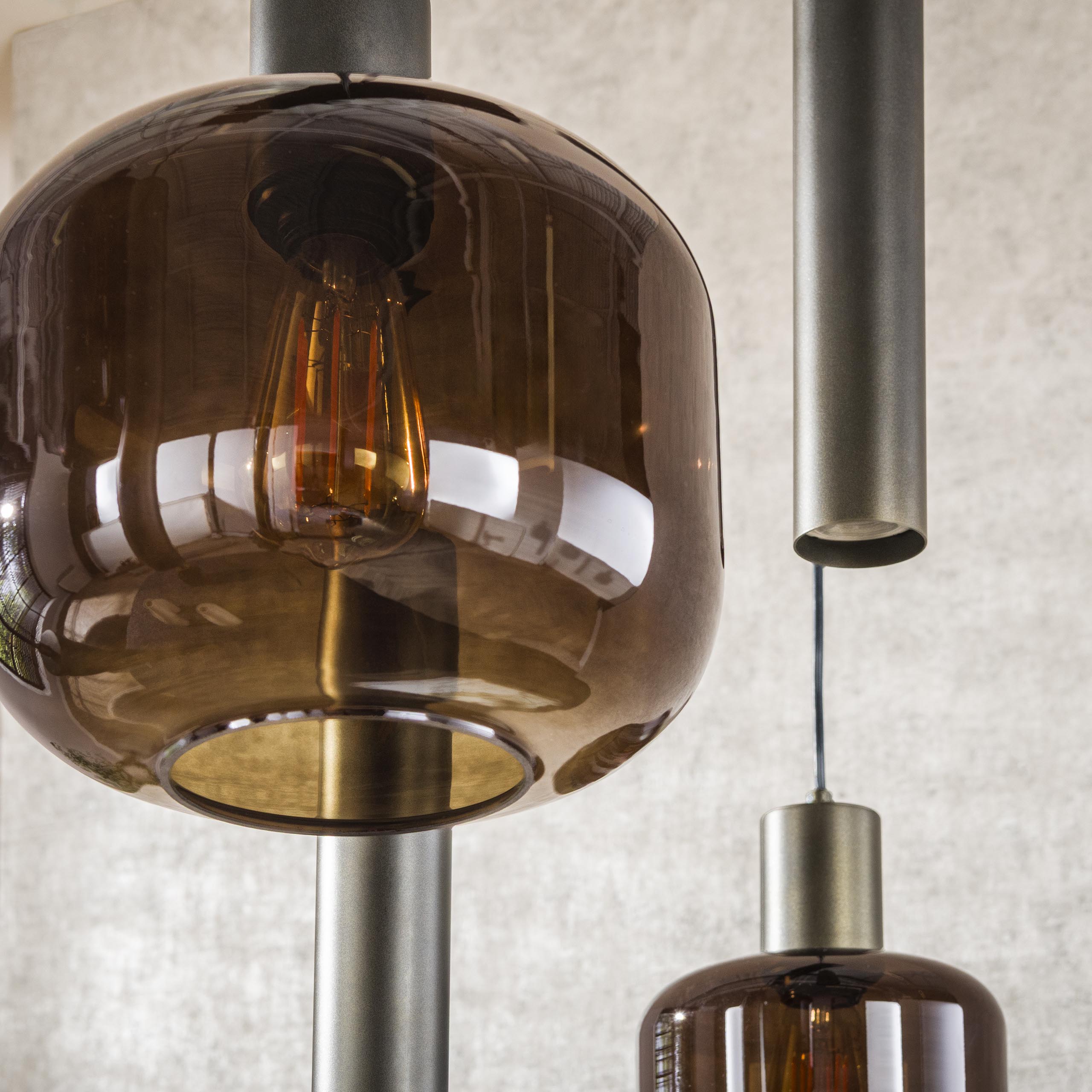 Hanglamp Bronza 4+3L