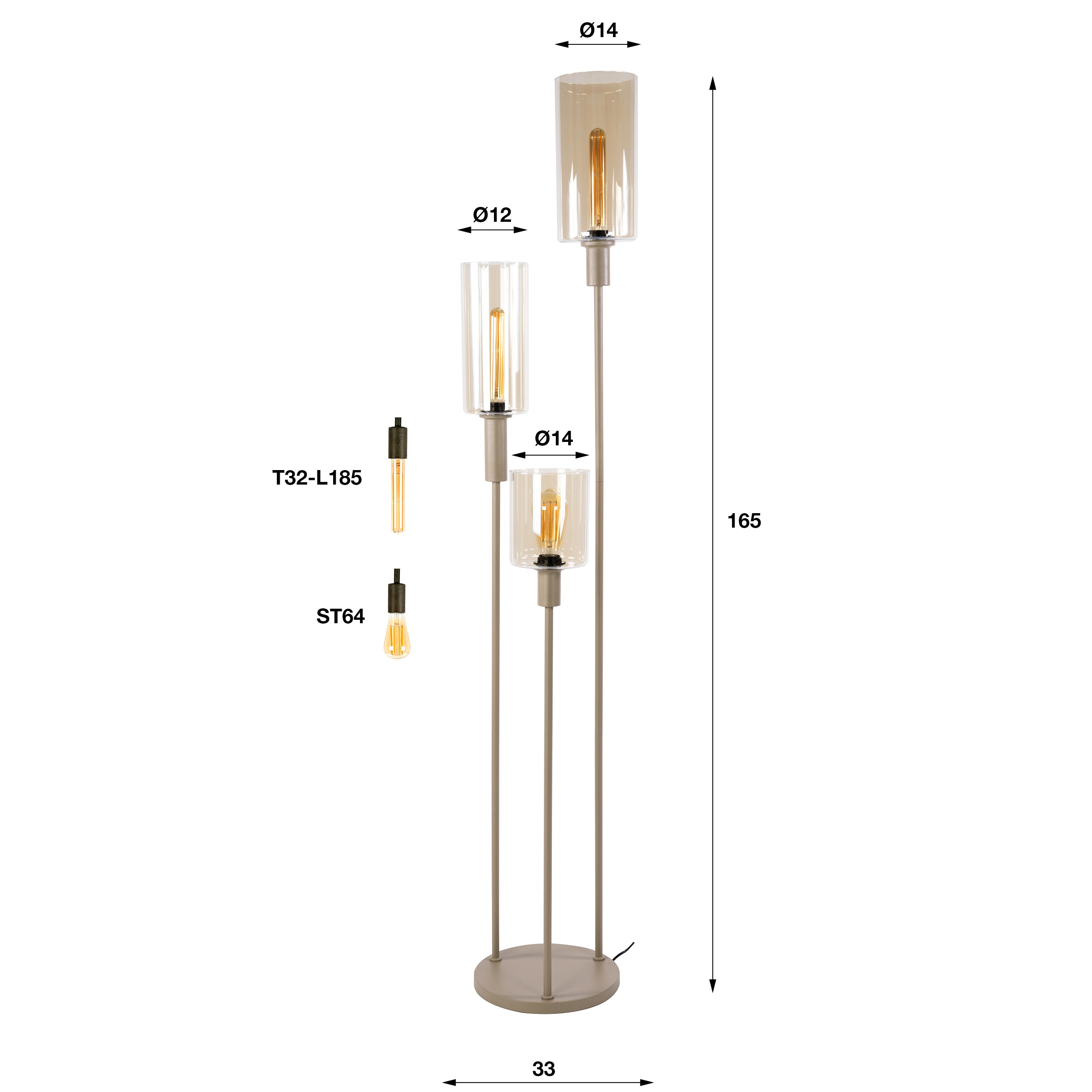Vloerlamp Sepiora 3L - foto 10