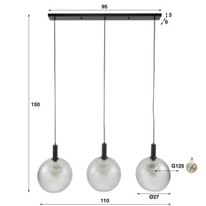 Hanglamp Bubble Frosted 3L