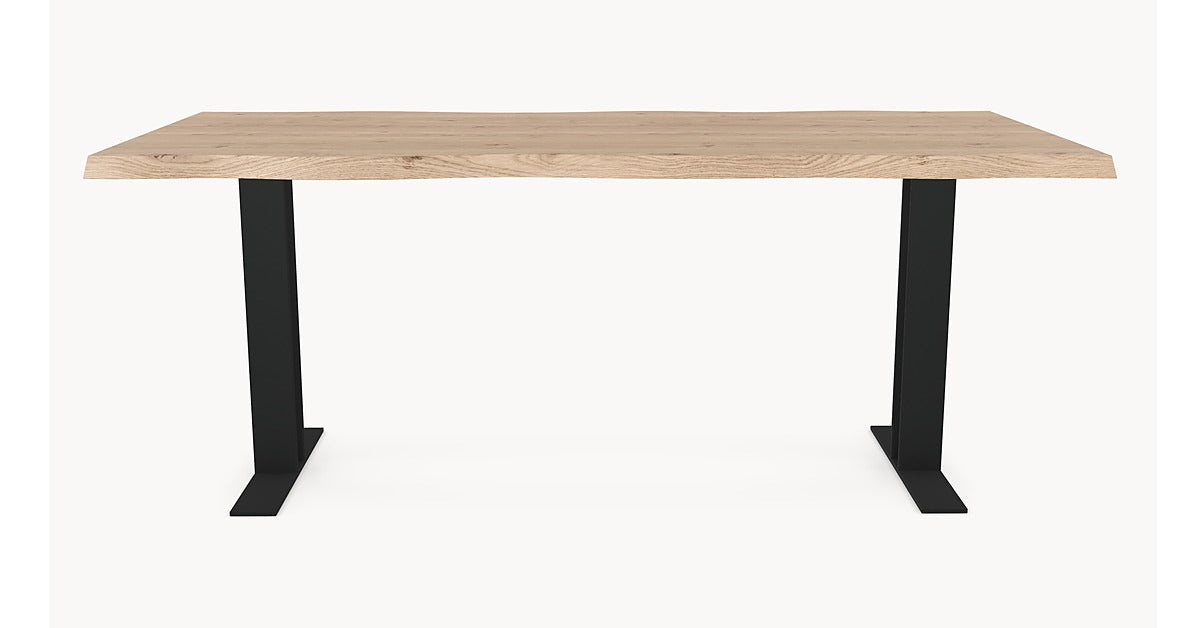 Oak solid herringbone dining table - Danish - Cone