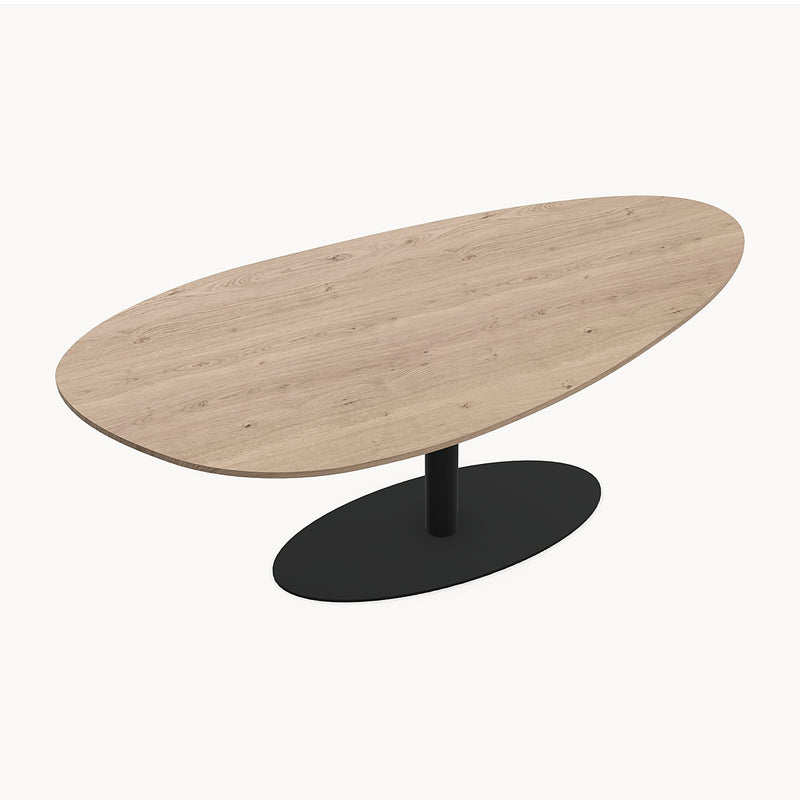 Eiken eettafel - Kiezel A - Sol metaal