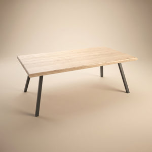 Eiken eettafel - Recht - A angled onderstel | Industrial Home