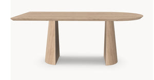 Eiken massief eettafel - Recht Rond - Half cone eiken — detail foto 5 | Industrial Home