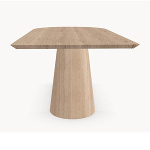 Eiken massief eettafel - Recht Rond - Half cone eiken — detail foto 2 | Industrial Home