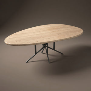 Eiken organische eetafel - Kiezel A - Matrix Thin | Industrial Home