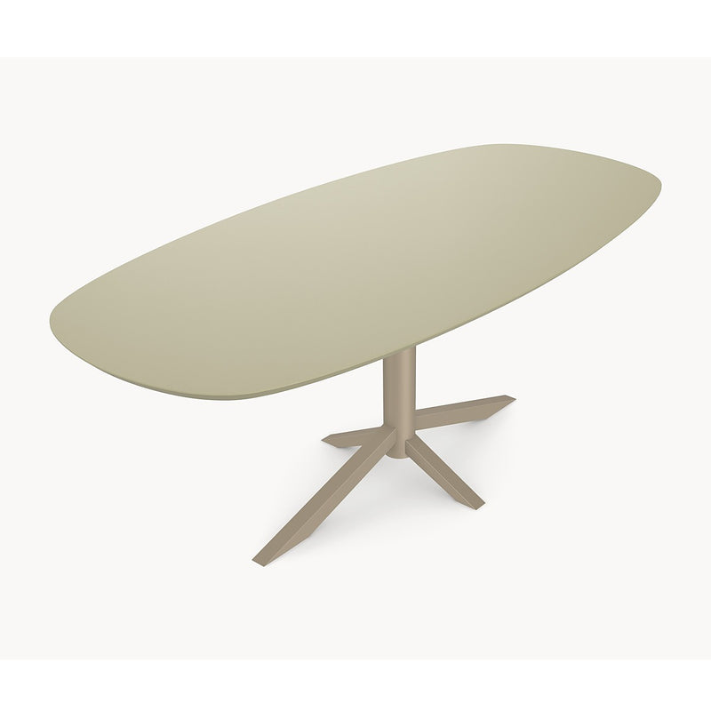 HPL eettafel Lichen Green - Deens Ovaal Recht - Qu