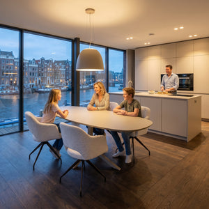 HPL eettafel Lichen Green - Deens Ovaal Recht - Qu