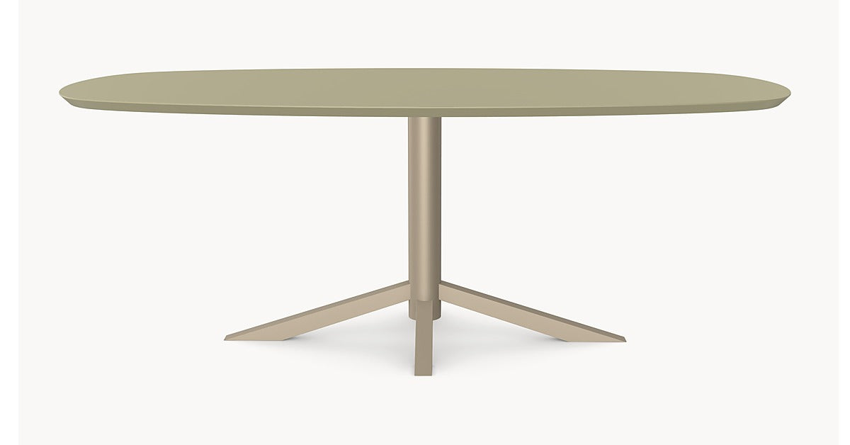HPL Esstisch Casella Oak Brown - Dänisch Oval Gerade - Wildeiche - Japandi