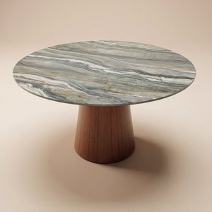Keramiek Royal Peacock eettafel - Rond - Cone onde