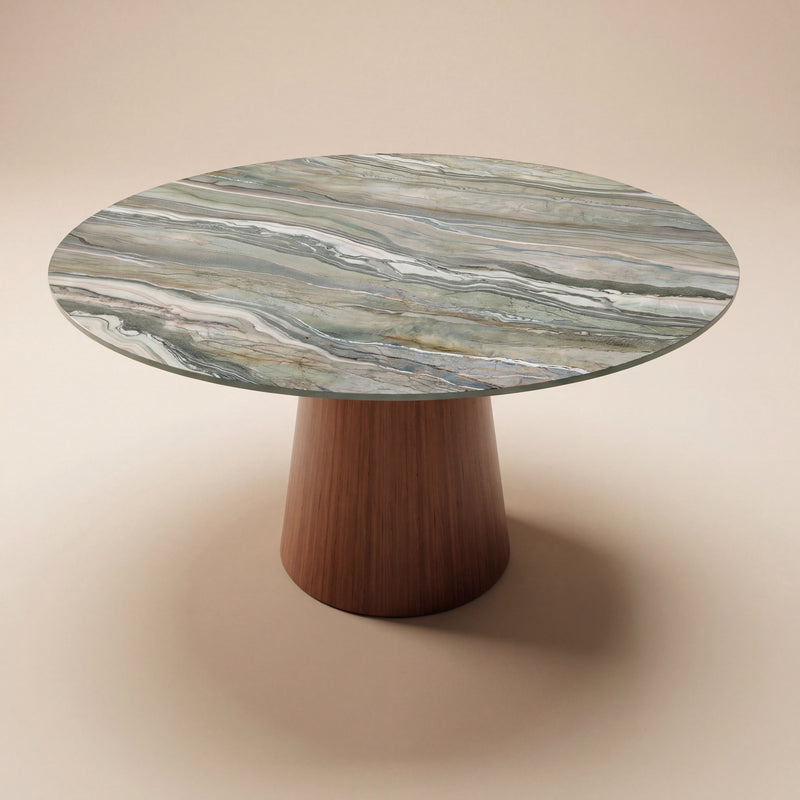 Keramiek Royal Peacock eettafel - Rond - Cone onde