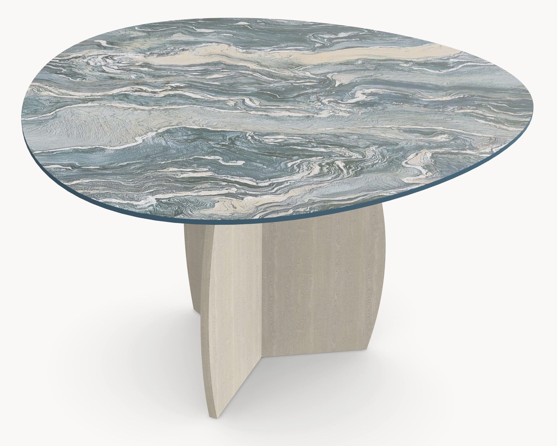 Keramische eettafel Iconic Cipollino- Rond Organisch - Tullip eiken - Japandi sfeerbeeld 5 - Industrial Home