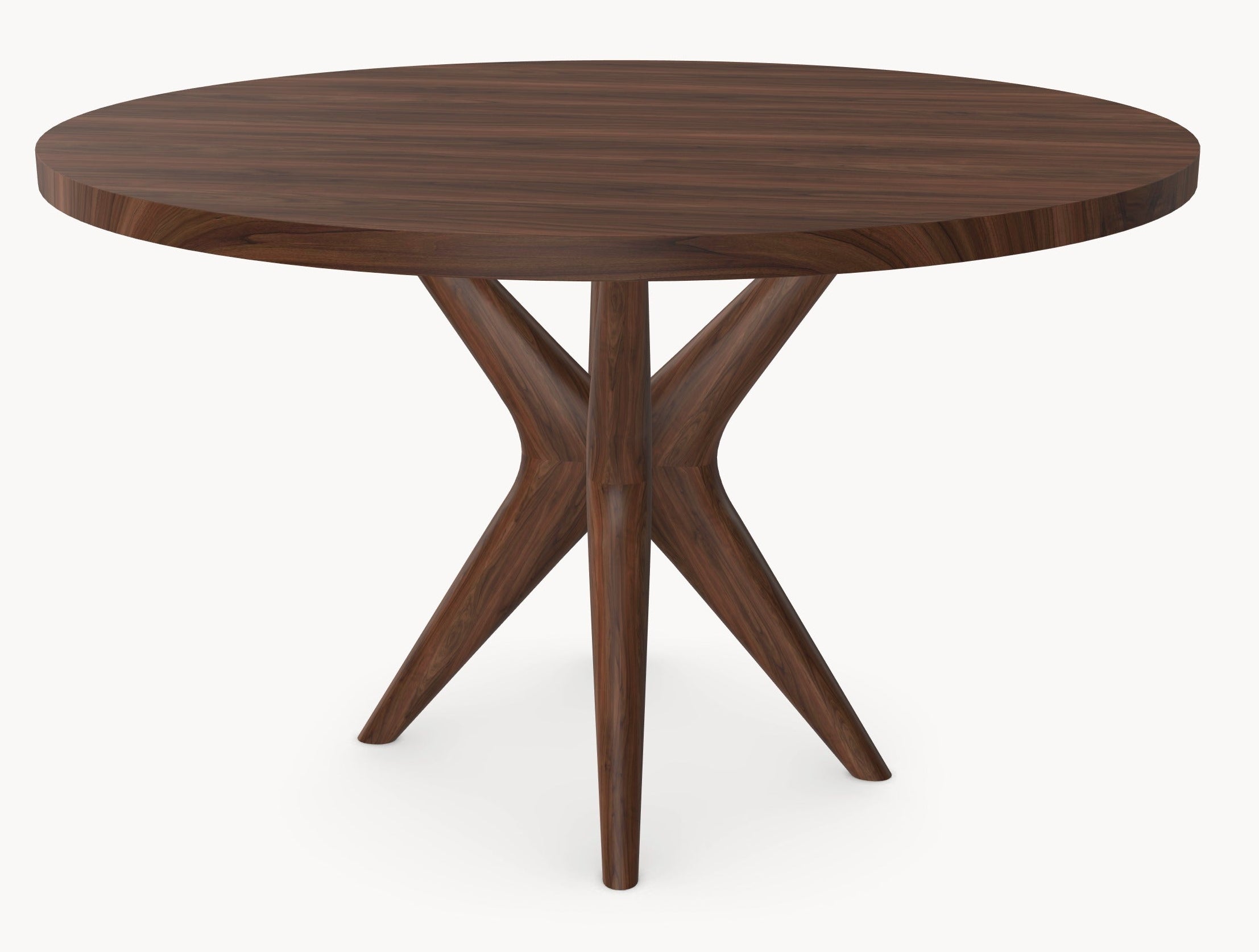 Walnoot houten eettafel - Rond - Nica walnoot - Industrial Home