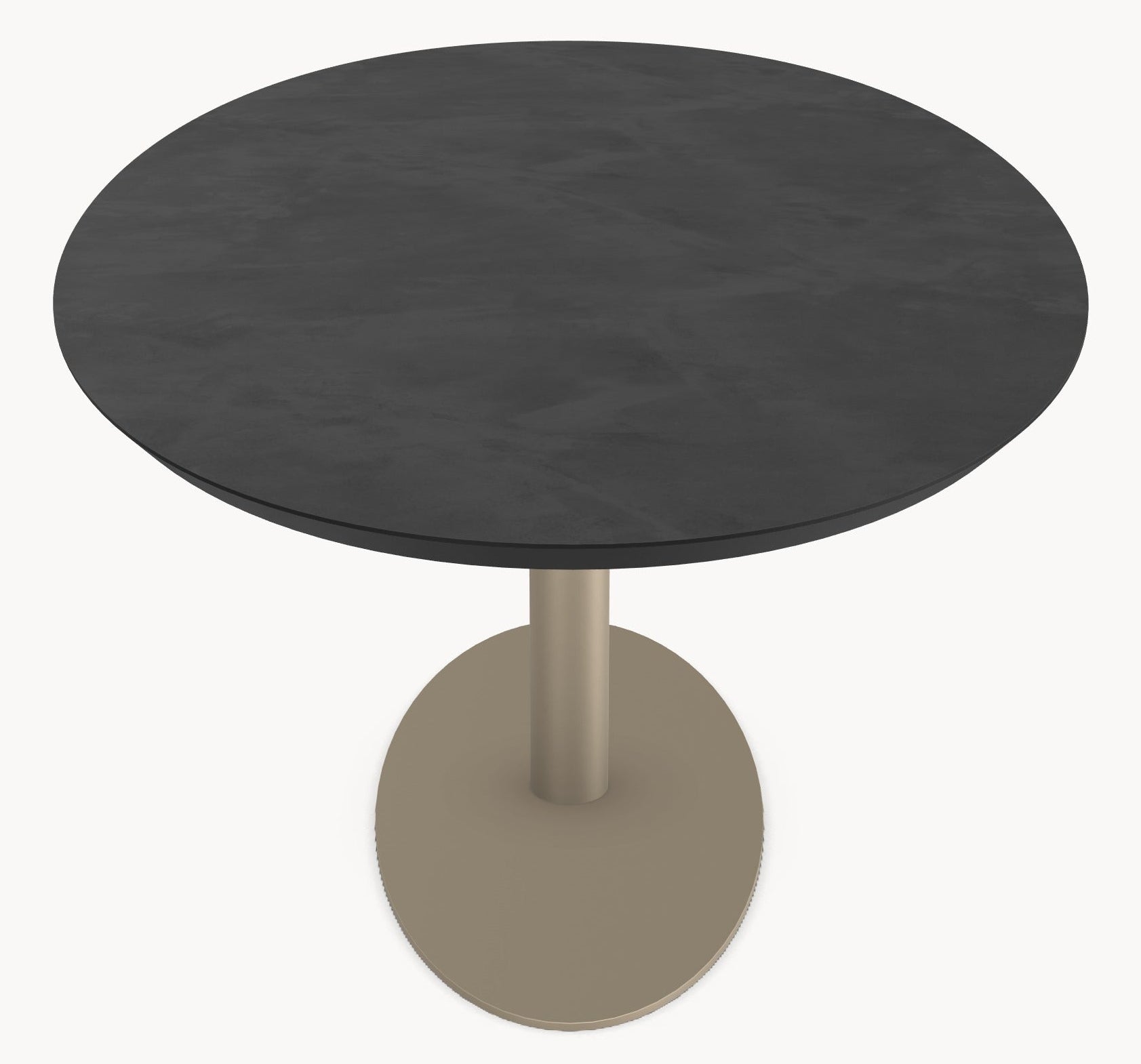 Melamine eettafel Dark Concrete - Ovaal - Sol onderstel